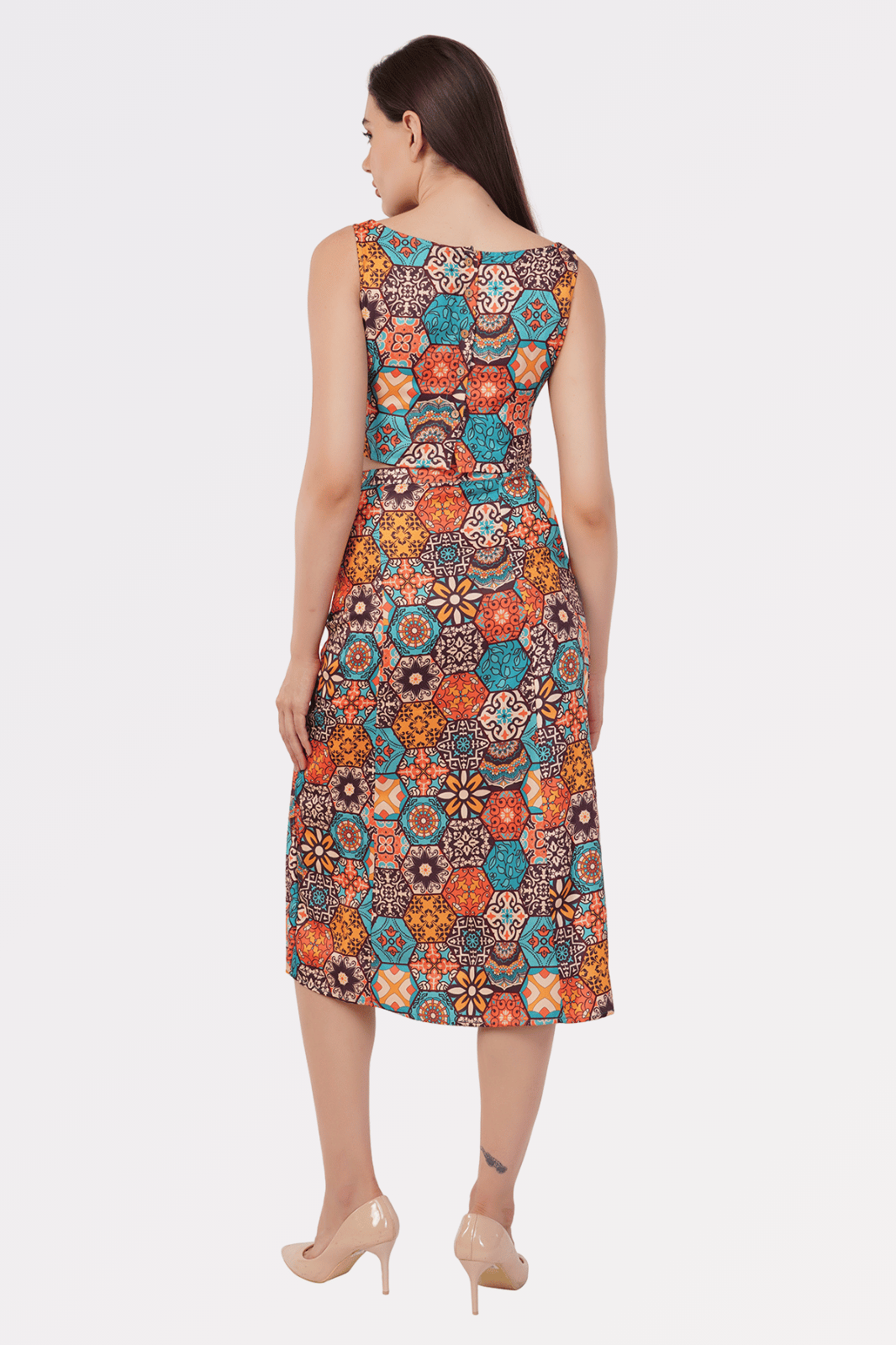 Multicolored Pashmina Cotton Co-Ord Set