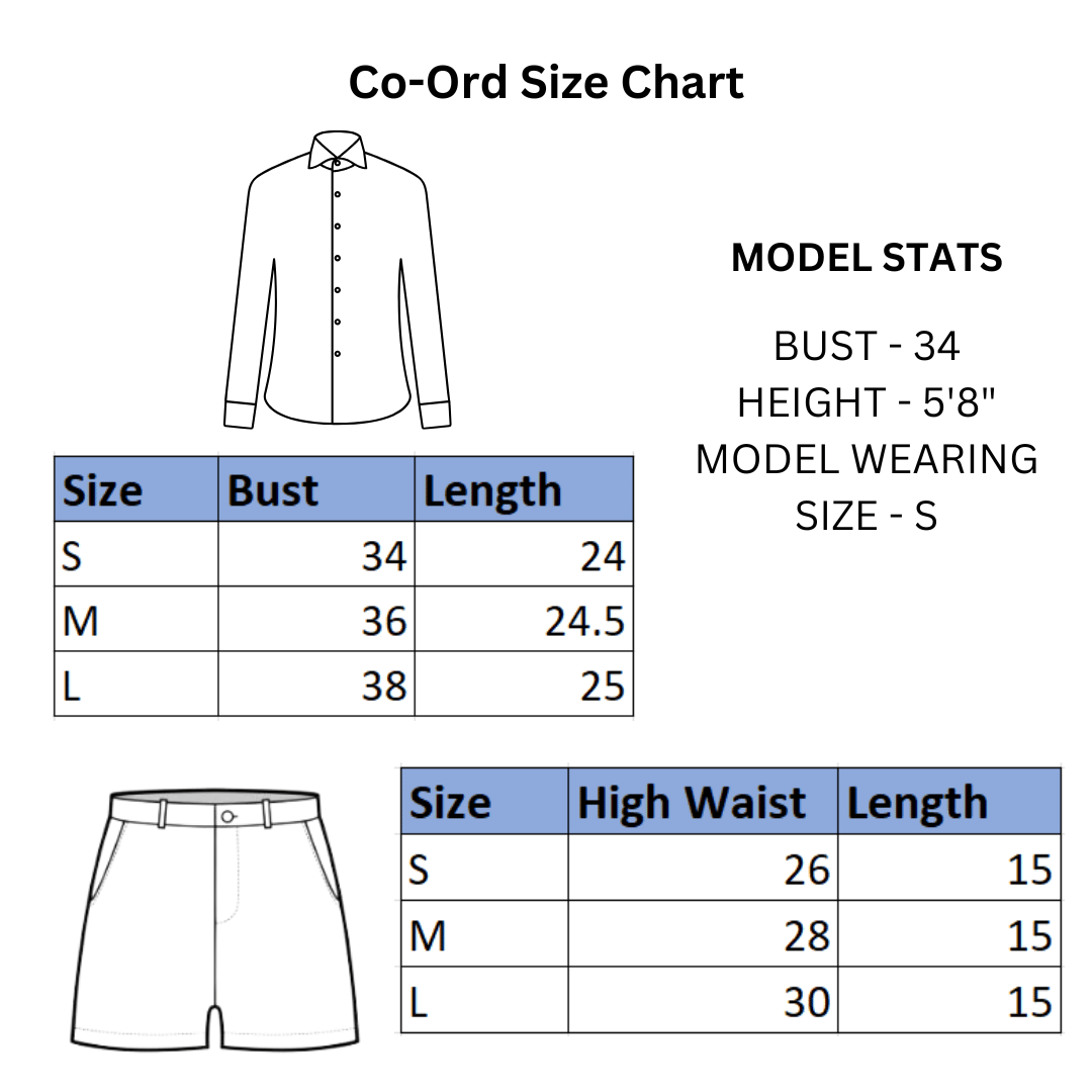 Blue & White Floral Printed Poplin Cotton Co-ord Set