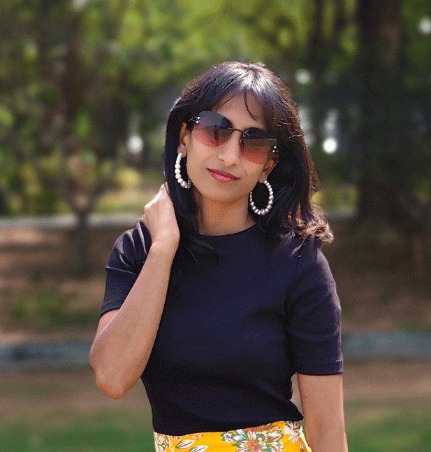 Yellow Floral Maxi Wrap Skirt & Black Ribbed Crop Top Combo