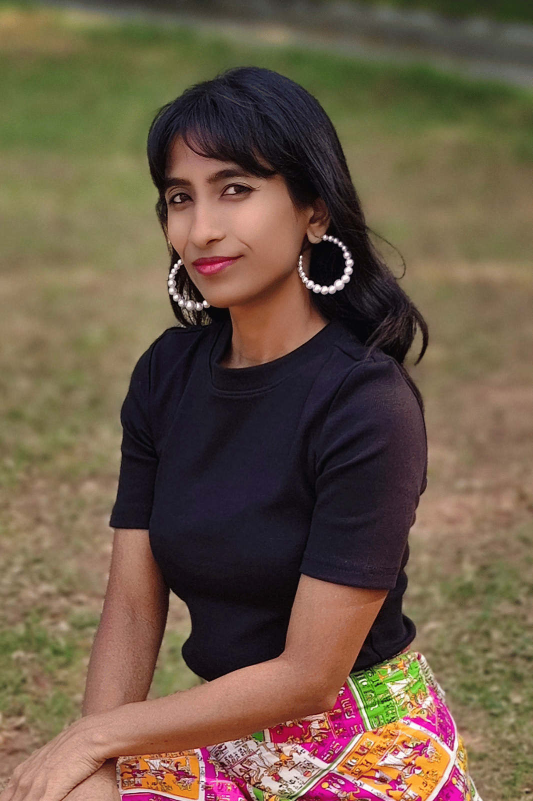 Black Ribbed Cotton Crop Top