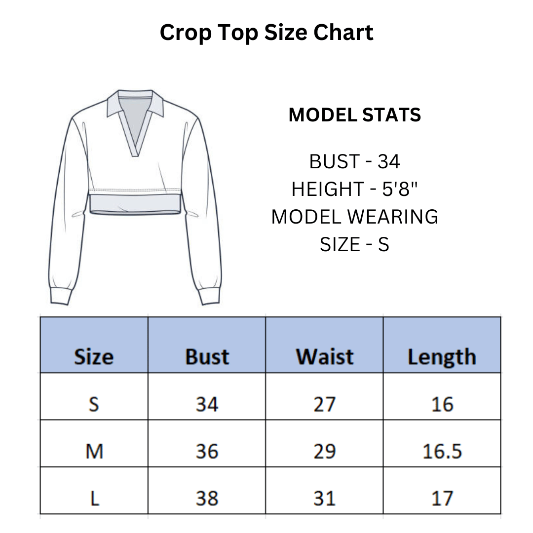 White Cotton V-Neck Crop Top with Bishop Sleeves